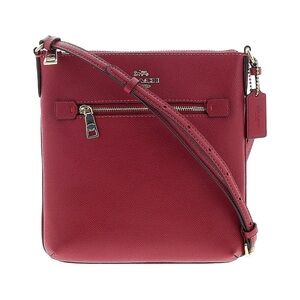 Red Coach leather crossbody bag